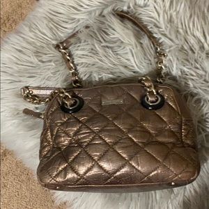 Kate Spade metallic quilted purse used